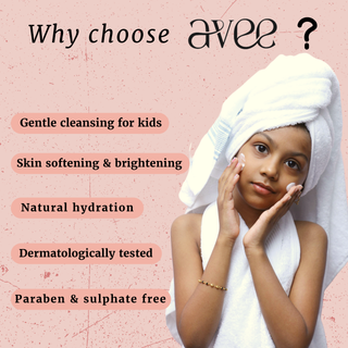 Best body wash for kids in India, Avee oats and vitamins formula for smooth hydrated skin