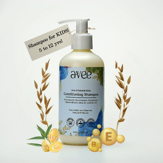 Avee Kids Shampoo bottle, sulphate free with oats and keratin for children ages 5–12 in India