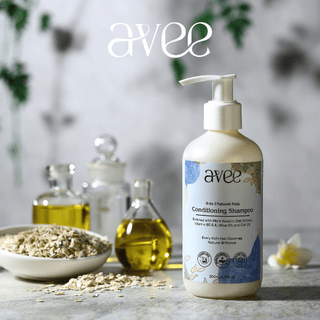 Non-toxic Avee shampoo for kids 5–12, dermatologist tested, paraben and sulphate free formula