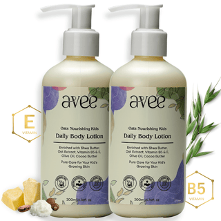 Avee Kids Body Lotion — pack of 2, non-sticky, pH-balanced for ages 5–12