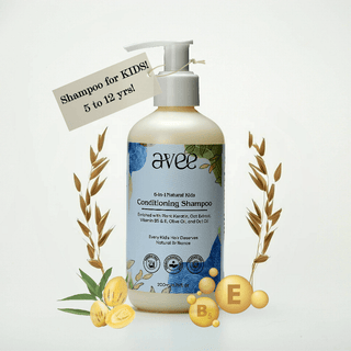 Avee Kids Shampoo bottle, sulphate free with oats and keratin for children ages 5–12 in India